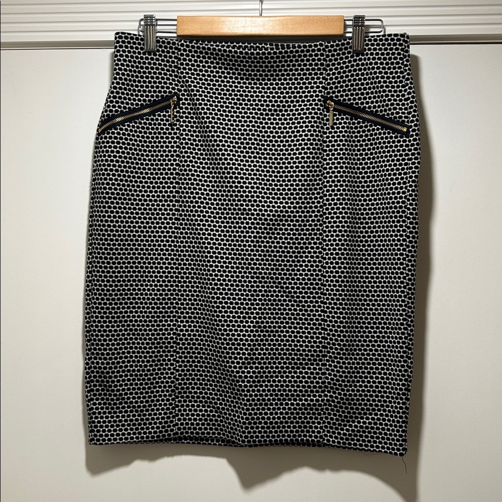 Alfani Black and White Textured Skirt